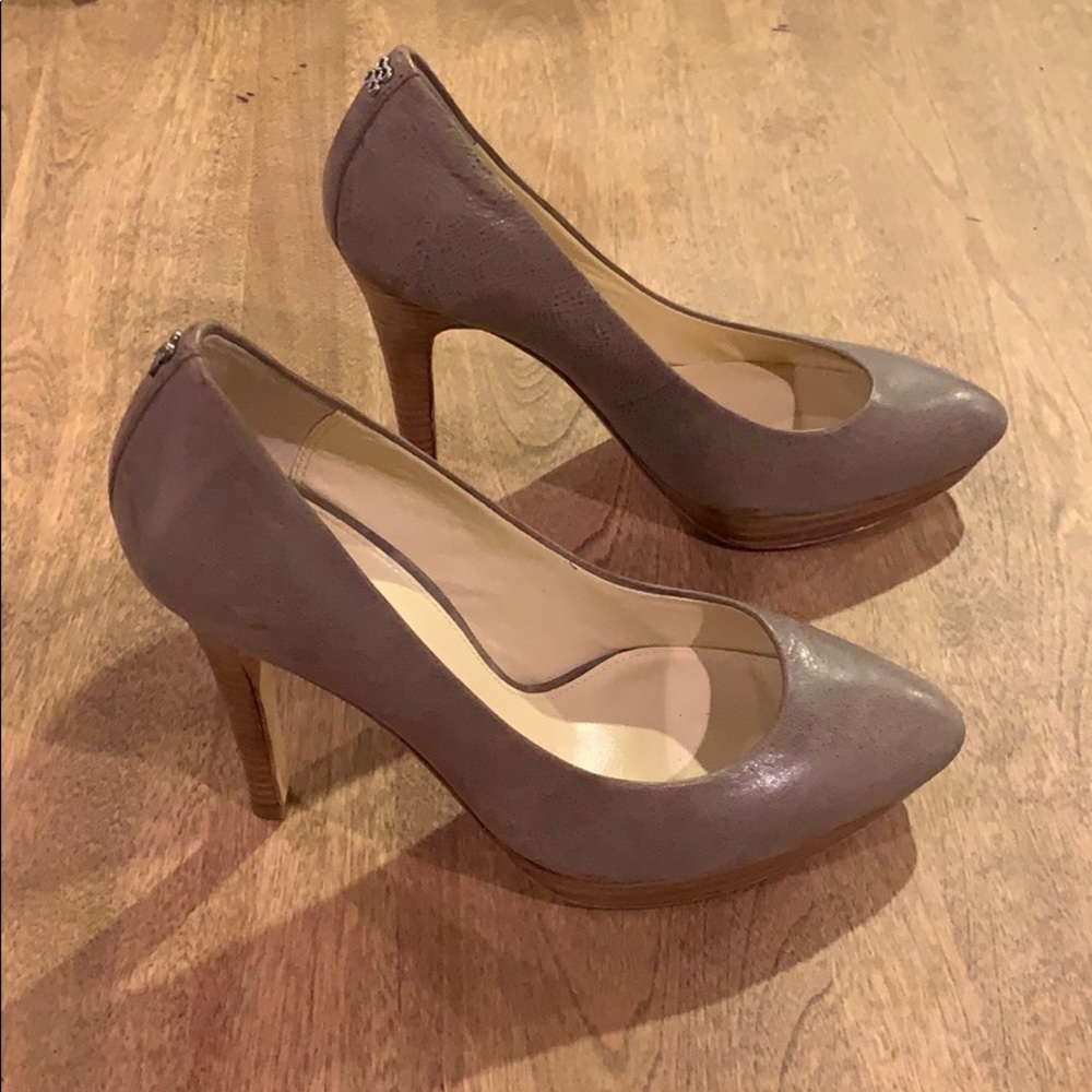 Coach gray Chelsie platform heels - Picture 2 of 4